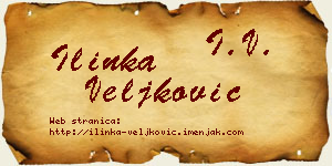 Ilinka Veljković vizit kartica